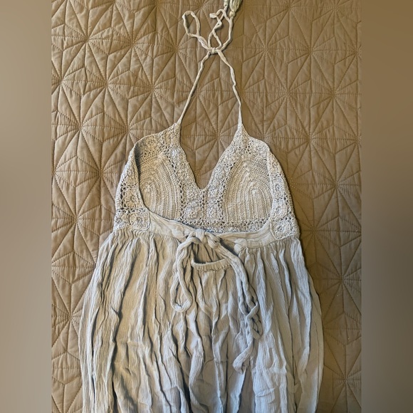 Sand and Spirit blue flowy dress with crochet top - Picture 4 of 5